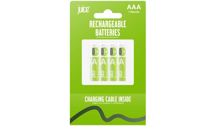Juice Rechargeable AAA Batteries - Pack of 4