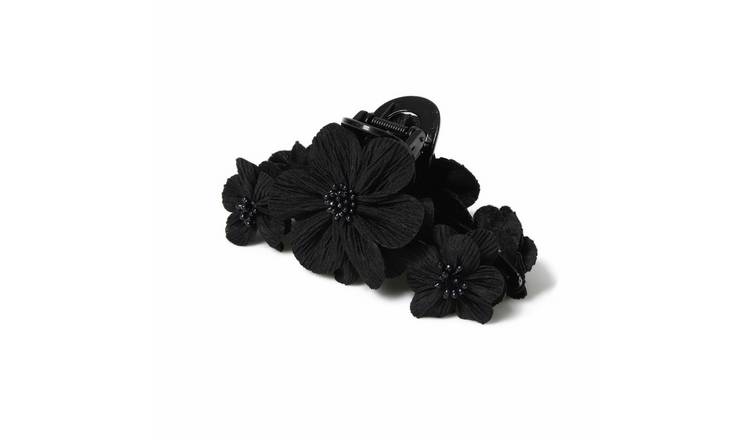 Freedom Black Flower Hair Claw Clip