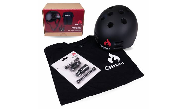 Micro Scooters Chilli Stunt Essential Kids Helmet Gift Set -Black