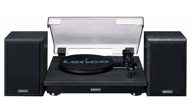 Lenco LS-100BK Bluetooth Record Player with Speakers - Black