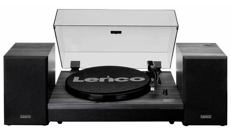 Lenco LS-300 Belt Drive Bluetooth Turntable with Hi-Fi Speakers - Black