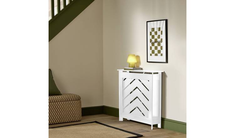 Habitat Chevron Mini Radiator Cover - White