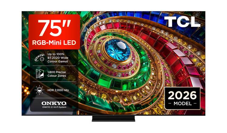 TCL 75 Inch 75Q7D-UK Smart 4K UHD HDR Mini LED Google TV