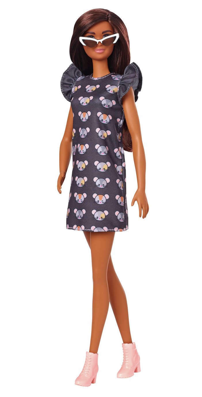 Barbie Fashionista Mouse Print Dress Doll Review