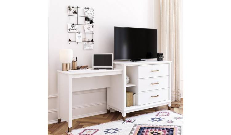 Dorel Westerleigh 3 Drawer Desk - White