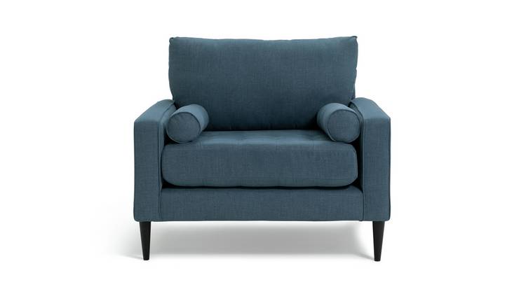 Habitat Hudson Fabric Cuddle Chair - Linnet