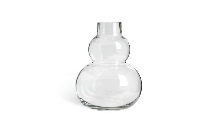 Habitat Decorative Bubble Glass Vase - Clear