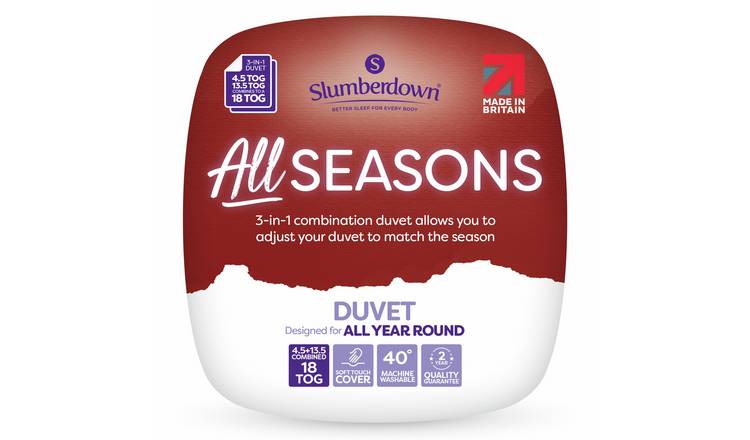 Slumberdown Extra Warm All Seasons 18 Tog Duvet - Single