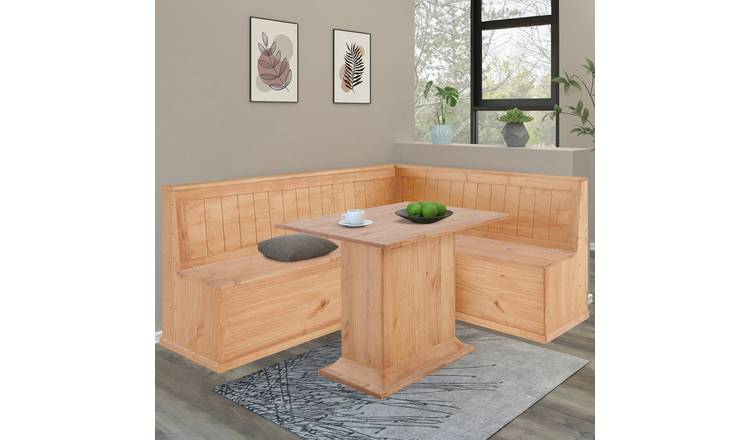 Dorel Sara Solid Wood 2 - 4 Seater Dining Table - Pine