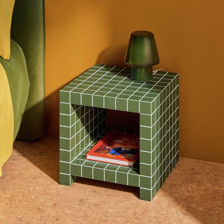 Habitat Geo Bedside Table - Green 0