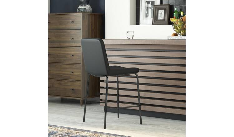 Dorel Corey Faux Leather Bar Stool - Black