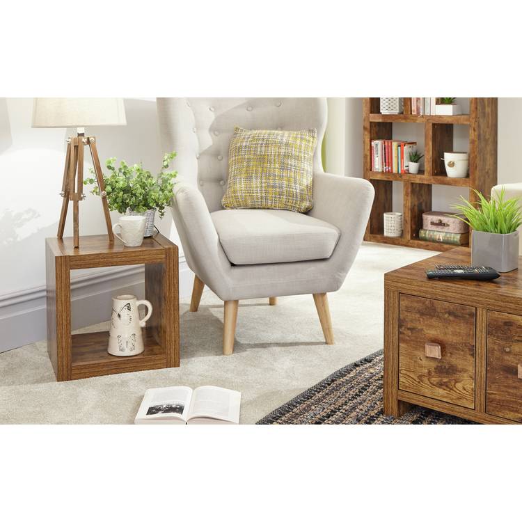 GFW Jakarta Cube Side Table - Mango Wood Effect 0