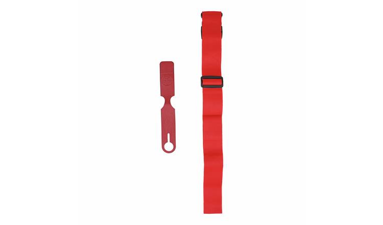Luggage Strap and Tag Travel Set Red