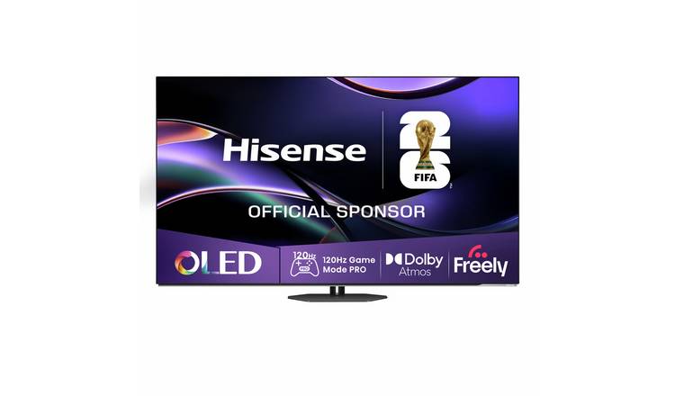 Hisense 55 Inch 55A85QTUK Smart 4K UHD HDR OLED Freely TV