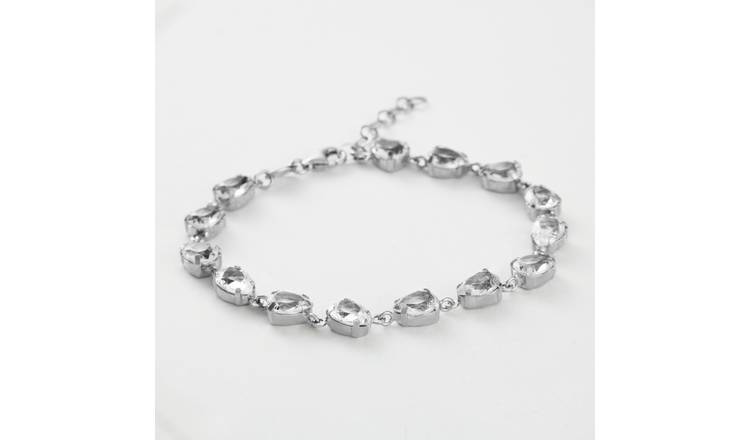 Revere 925 Sterling Silver Drop Crystals Bracelet