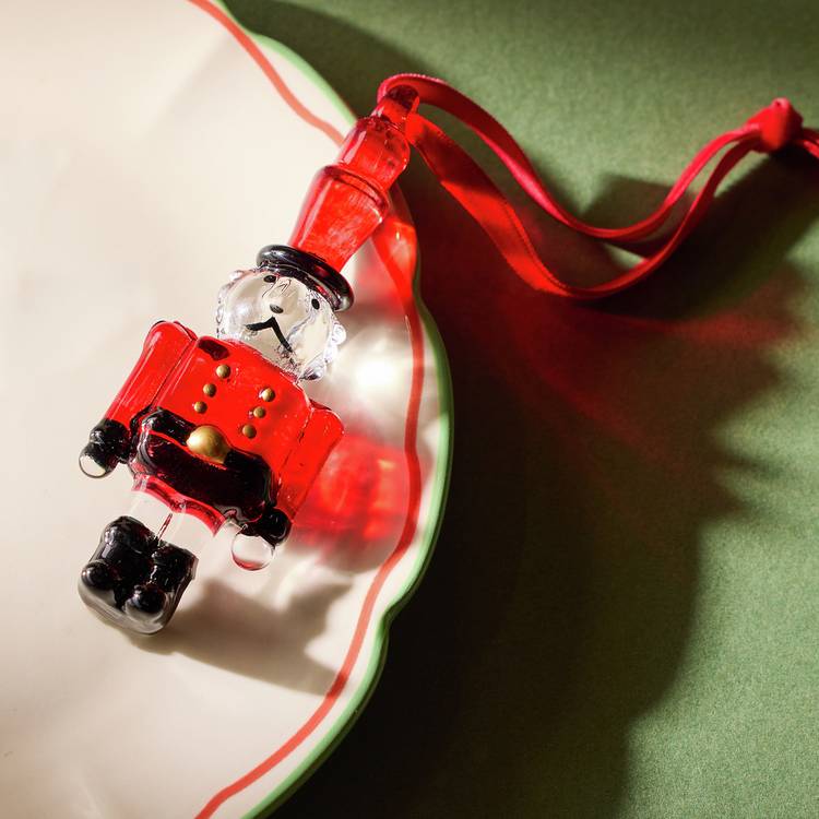 Habitat Glass Nutcracker Christmas Ornament 0
