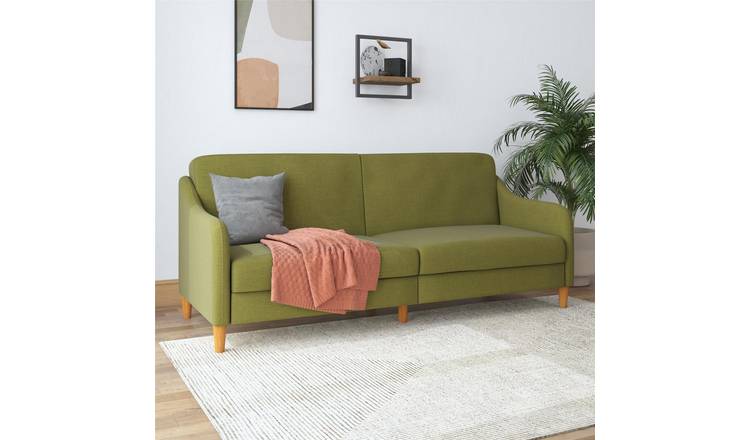 Dorel Jasper Fabric Futon Sofa Bed - Green