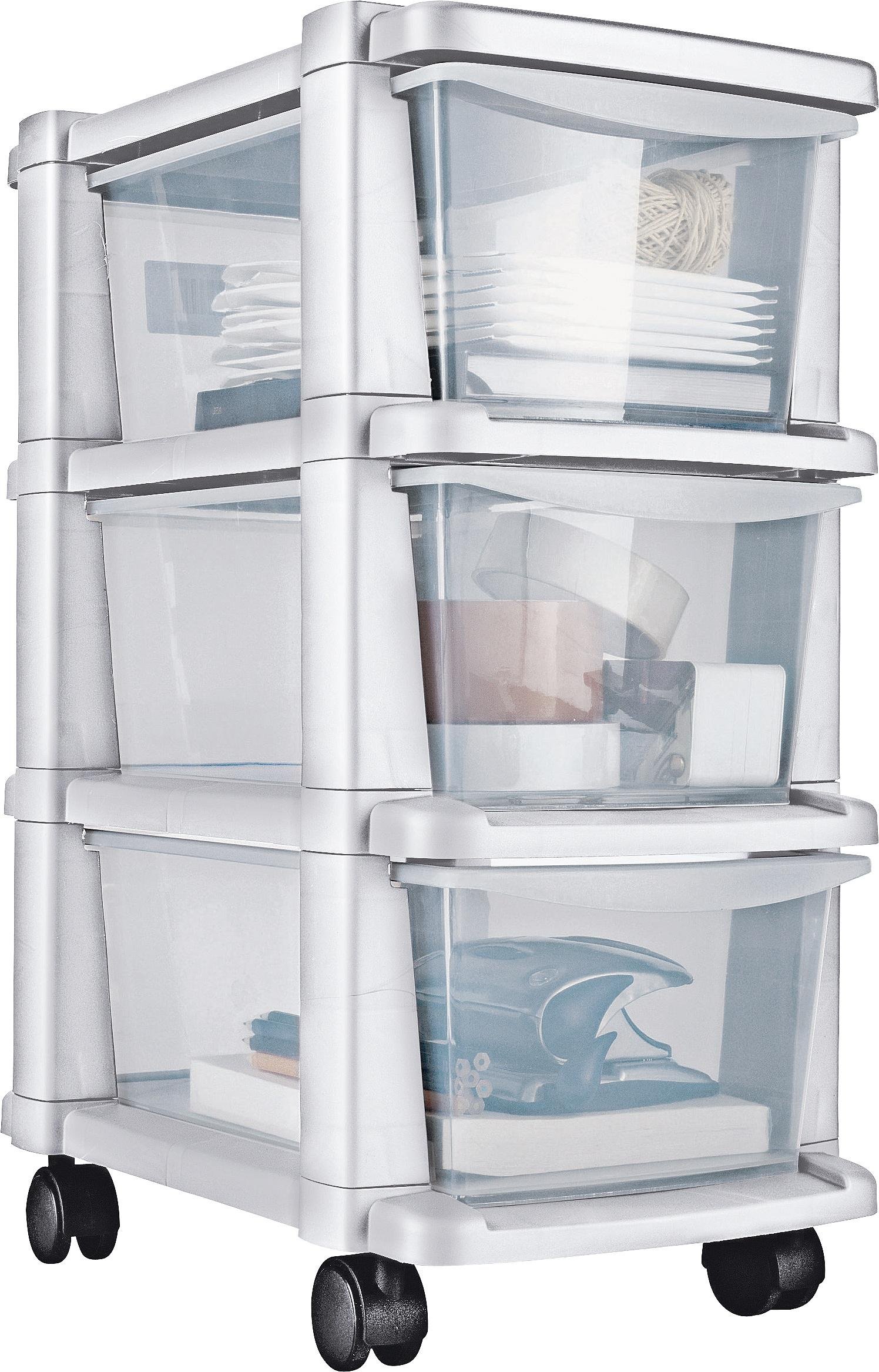 Argos Home 3 Drawer Slim White Tower Plastic Storage Unit (8753397