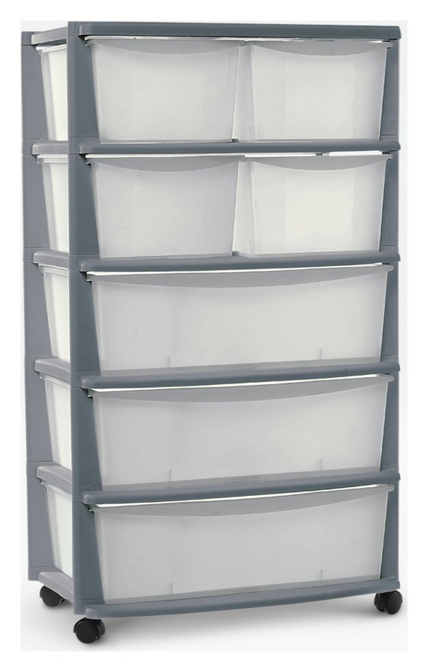 Argos Home 7 Drawer Silver Plastic Wide Tower Storage Unit Reviews