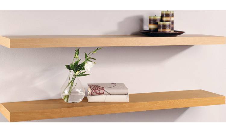 buy habitat jak 120cm floating shelf oak effect wall mounted and shelves argos cable box tv mount