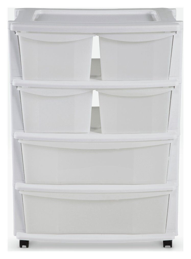 Argos Home 6 Drawer White Plastic Wide Tower Storage Unit Reviews