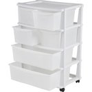 Buy Argos Home 6 Drawer White Plastic Wide Tower Storage Unit | Plastic ...