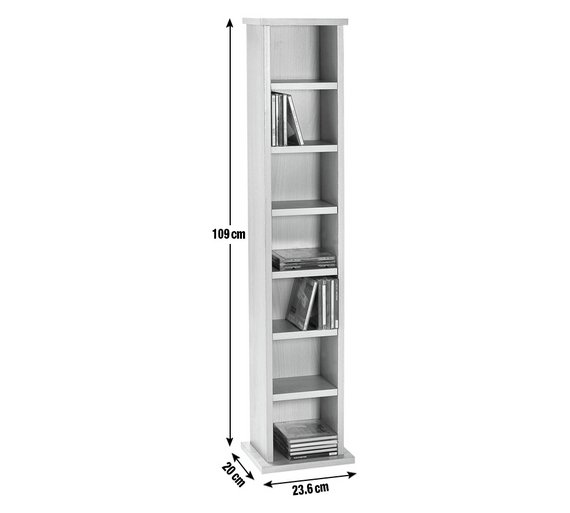 MDF FREE STANDING HOME 90 CDs 44 DVDs BLUE RAY MEDIA STORAGE SHELVING TOWER UNIT