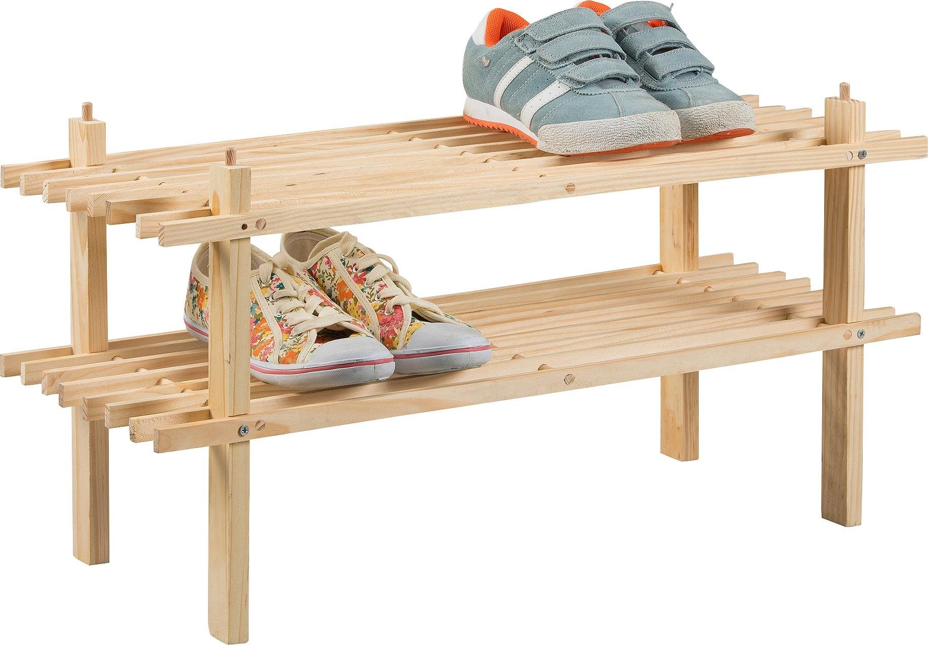 2 shelf shoe rack