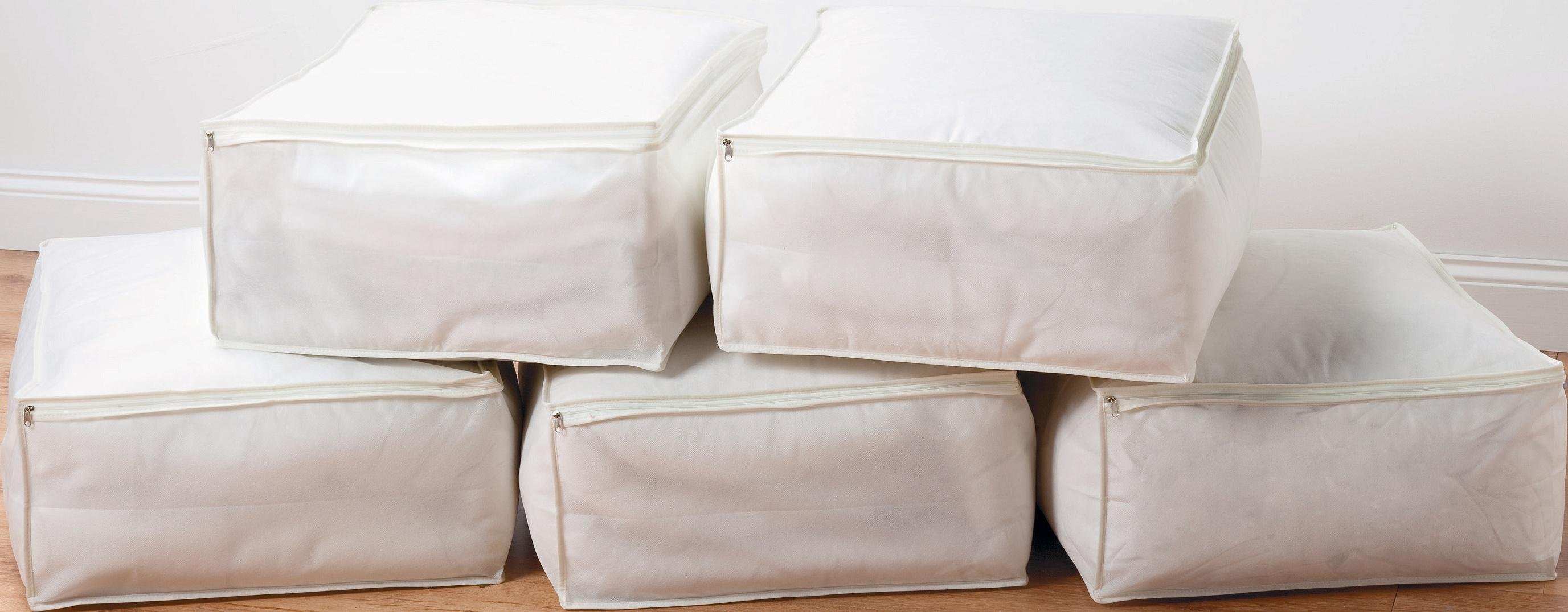Argos Home Bumper Value Cream Blanket Storage Bags Set of 5