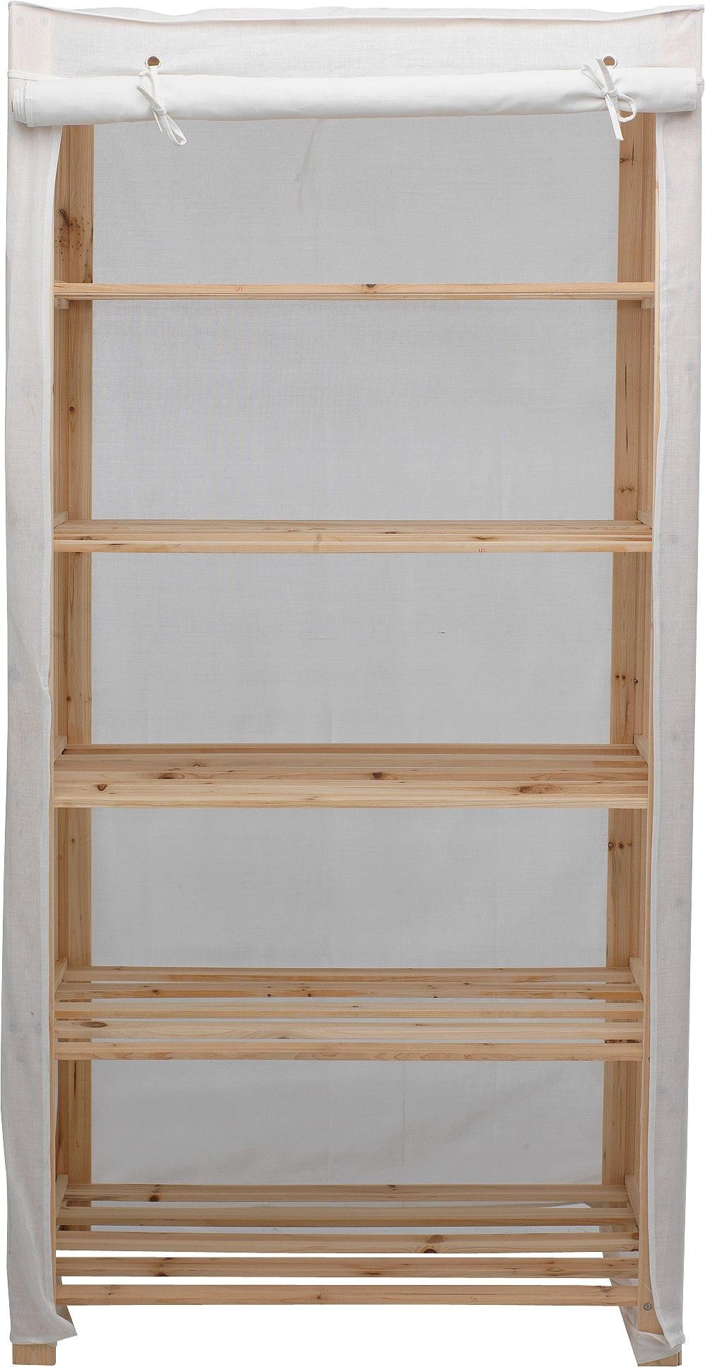 Argos Home 5 Shelf Polycotton and Wood Unit - Cream