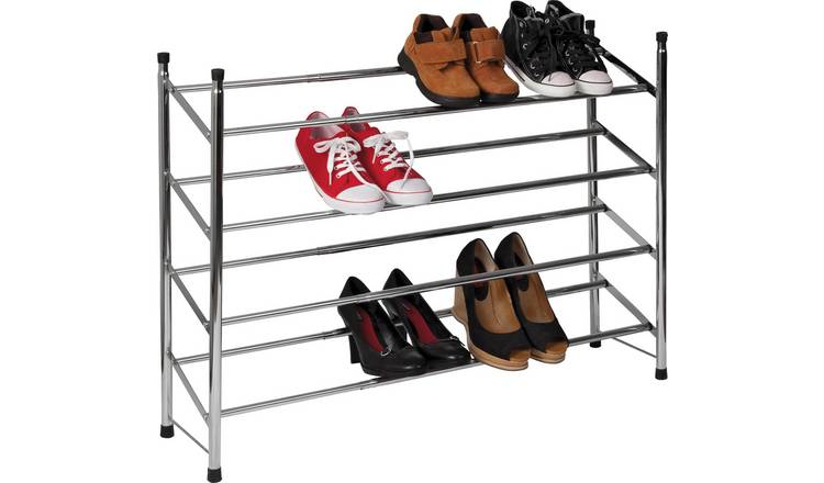 Buy Argos Home 4 Shelf Ext Shoe Storage Rack Chrome Plated Shoe Storage Argos