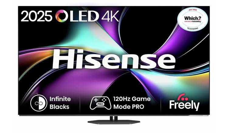 Hisense 65 Inch 65A85QTUK Smart 4K UHD HDR OLED Freely TV