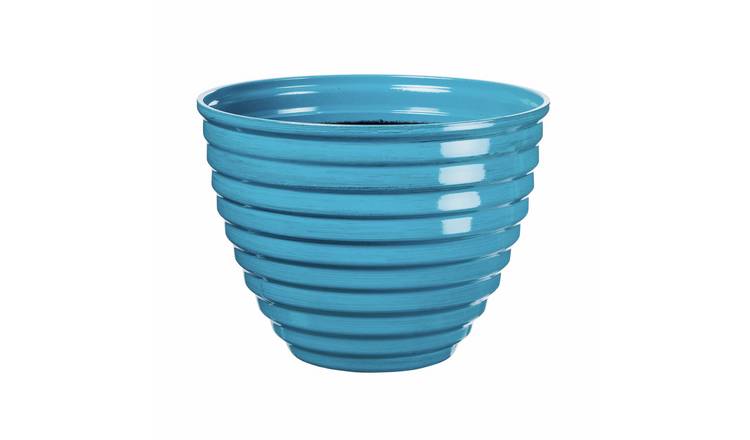 Premier Decorations 30cm Polypropylene Aqua Plant Pot
