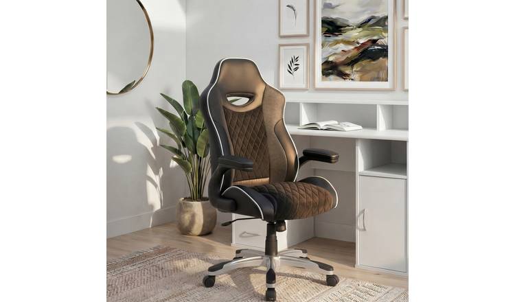 Dorel Silverstone Faux Leather Office Gaming Chair - Black