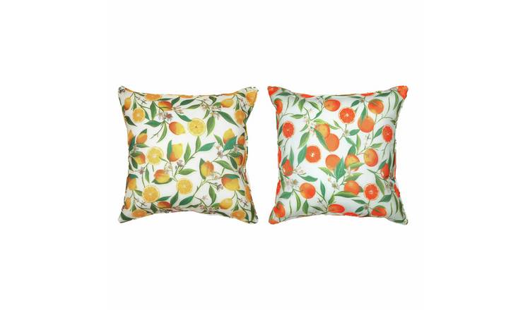 Premier Decorations 45cm Lemon and Orange Outdoor Cushion