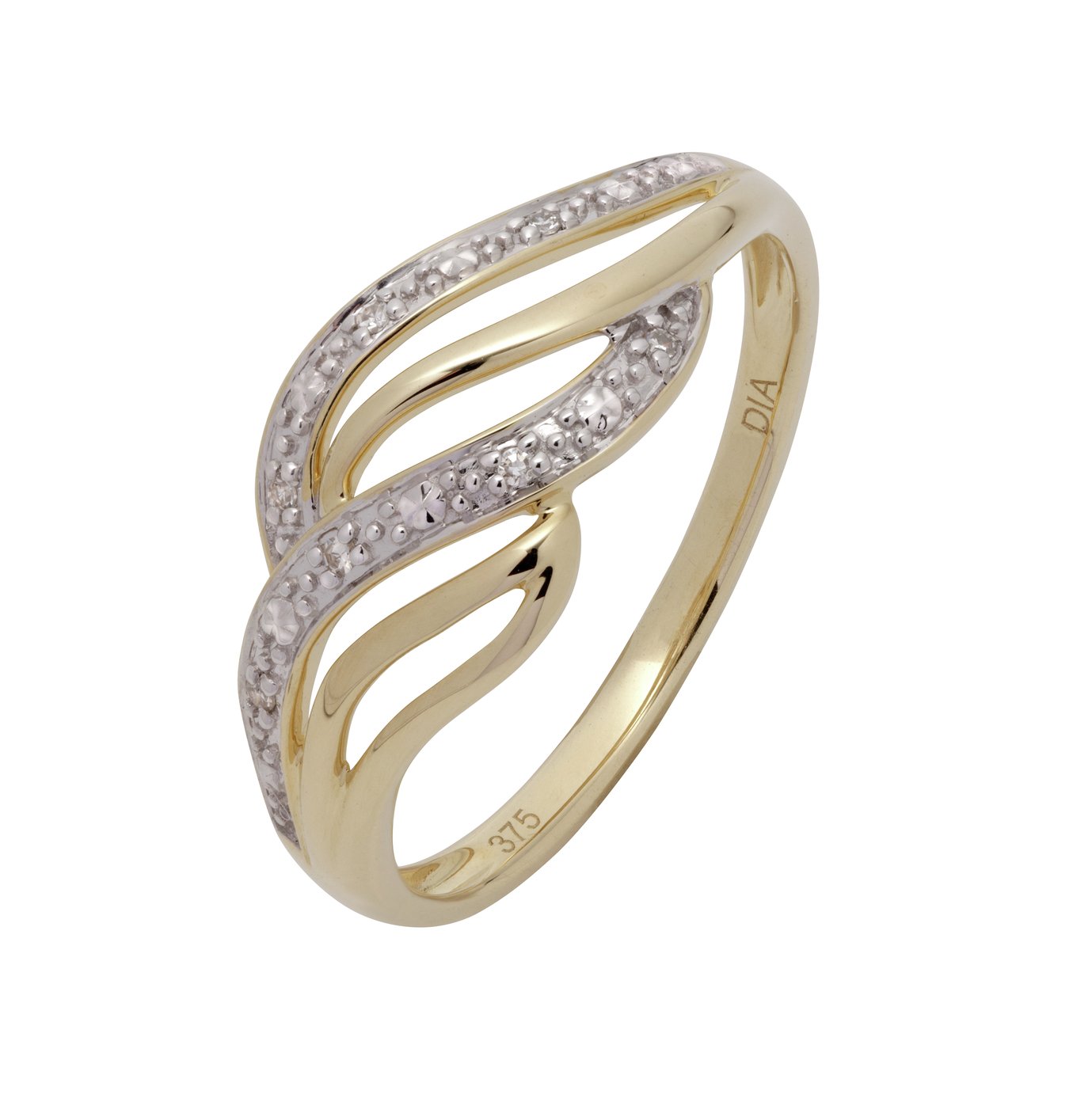 Revere 9ct Gold 0.02ct tw Diamond Twist Ring Review