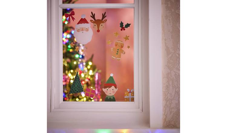 Argos Home Large Christmas Themed Window Stickers