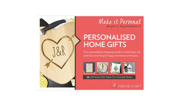 Personalised Home Gifts For One Gift Experience