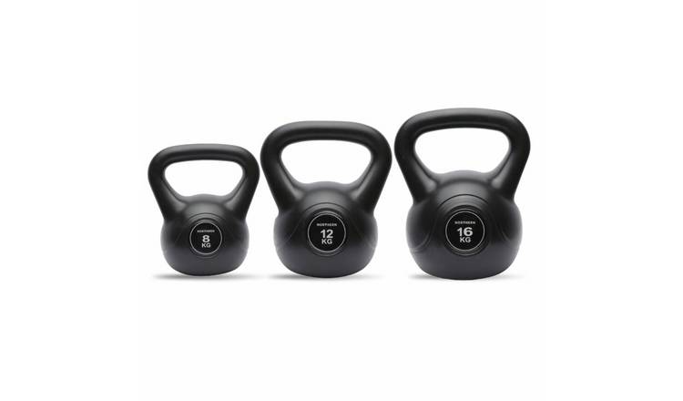 Northern Vinyl Black Kettlebells Set - 8-16kg