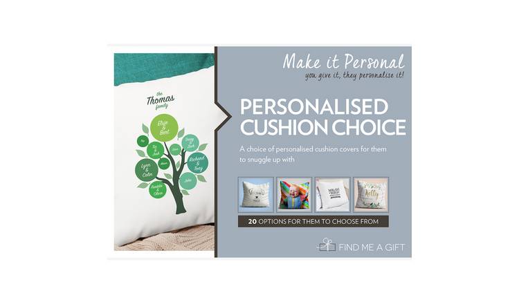 Personalised Cushion Choice For One Gift Experience
