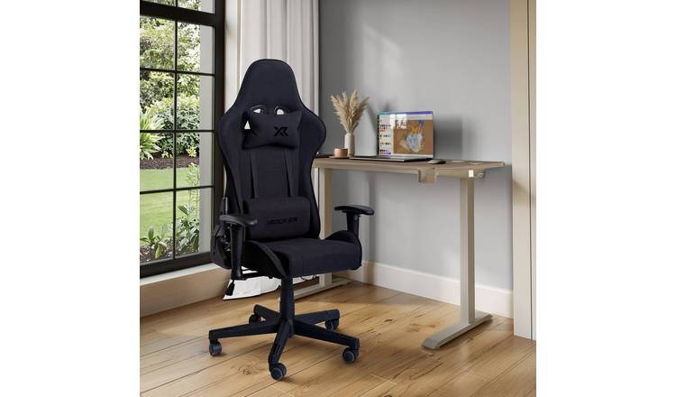 X Rocker Alpha Fabric Office Gaming Chair- Black