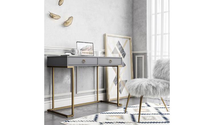 Dorel Camila 2 Drawer Desk - Grey