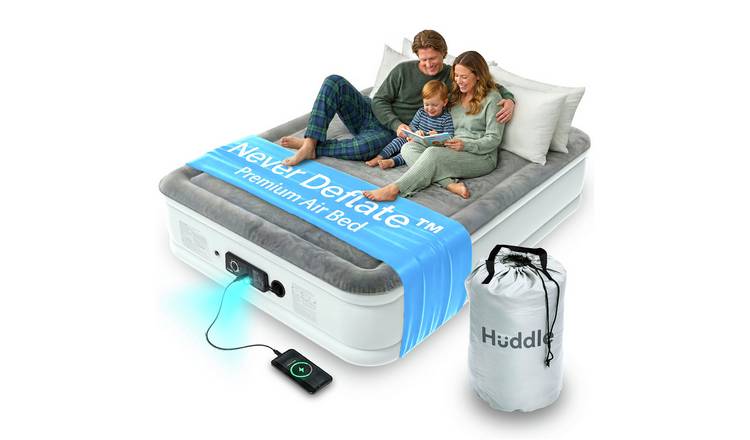Huddle Living PVC Never Deflate Camping Air Bed - King