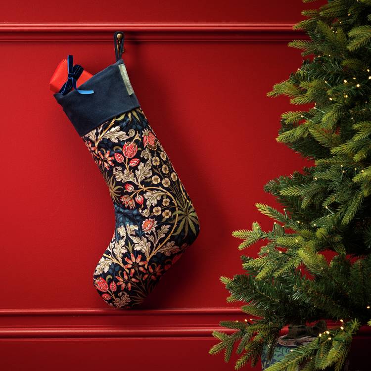 Habitat x Morris & Co. Botanical Prints Christmas Stocking 0