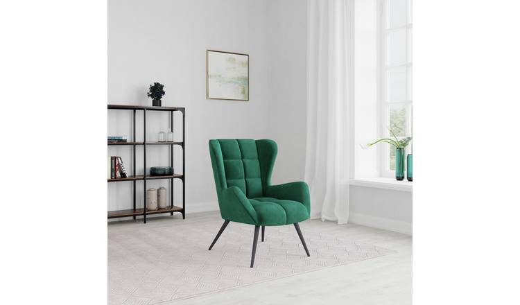 Dorel Dalton Velvet Accent Chair - Green