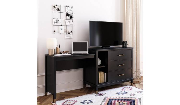 Dorel Westerleigh 3 Drawer Desk - Black