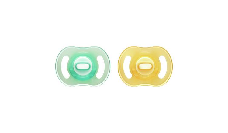 Tommee Tippee Ultra-light Night Glow Silicone Soother - Yellow Green Pack of 2