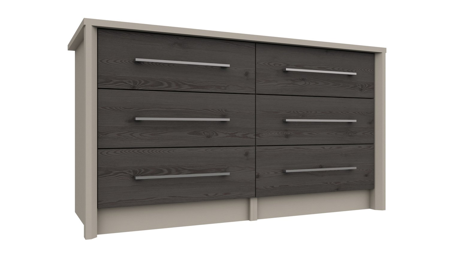 Lancaster 3   3 Drawer Chest - Dark Grey