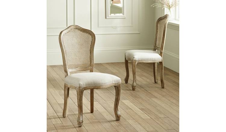 Julian Bowen Camille Pair of Solid Wood Chairs - Light Oak