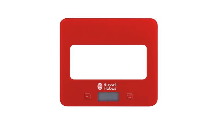 Russell Hobbs Square Digital Scale - Red